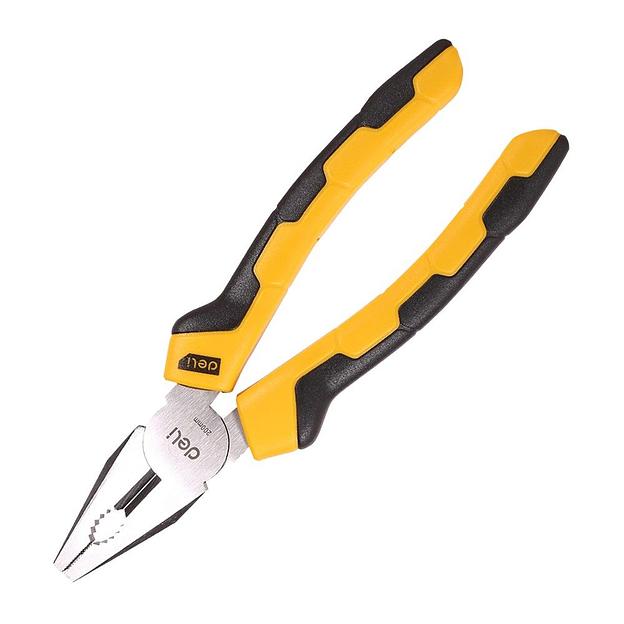 Комбинированные плоскогубцы Deli DL2008 200мм, двухкомпонентная рукоять фото 1