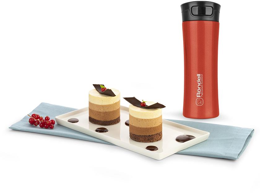 Термокружка для напитков Rondell Point Koralle RDS-1231 0.4л. красный картонная коробка фото 4