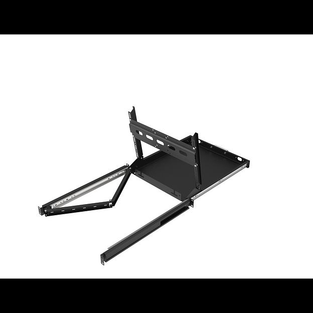 Полка выдвижная для монитора в шкафы глубиной 800мм (глубина полки 550мм), цвет черный (SNR-SHELF-MONITOR-550) фото 5