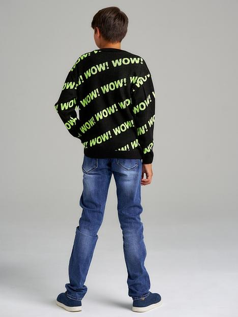 Джемпер «Вау» чёрный, для мальчиков ОПТ фото 7