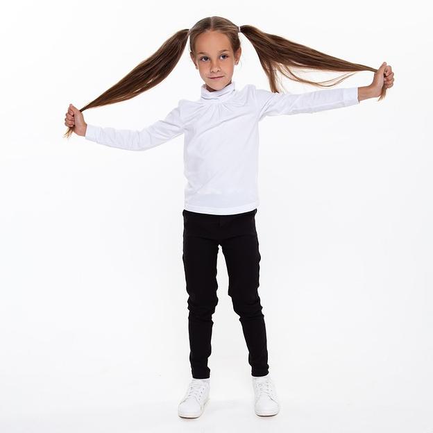 Водолазка для девочки Мануфактурная лавка, рост 122 см, белый ОПТ фото 4