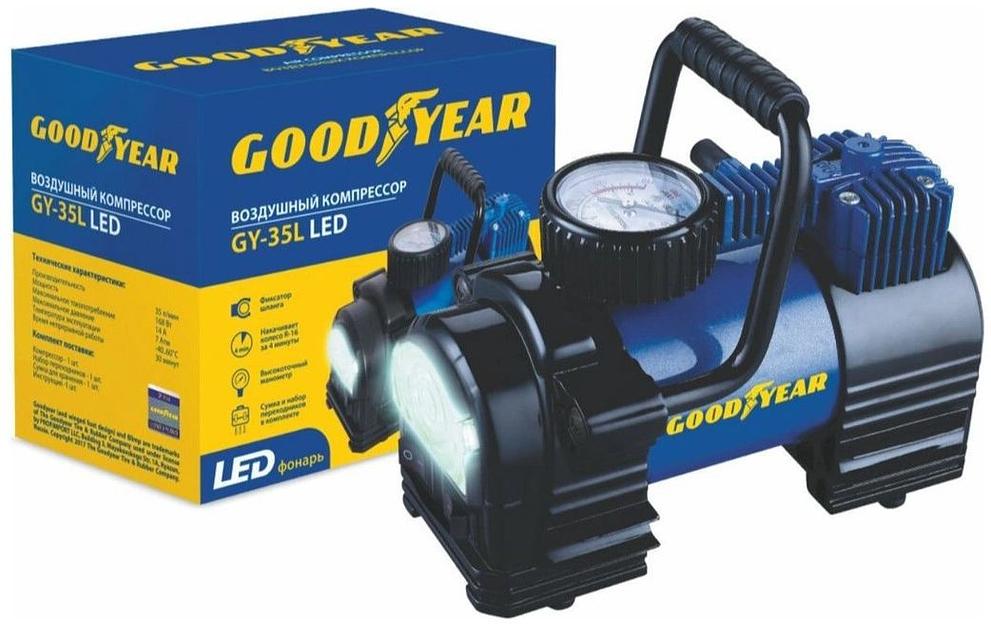 Автомобильный компрессор Goodyear GY-35L LED 35л/мин фото 2