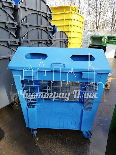 Сетчатый контейнер для РСО с колесами 0,8 куб. м фото 4