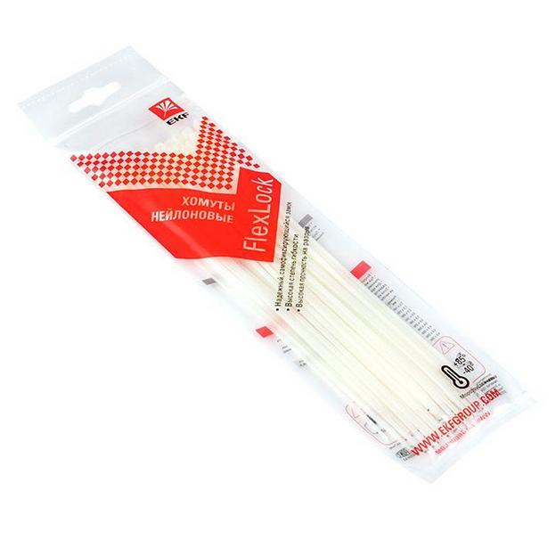 EKF plc-fl-ctsw-2.5x200 Хомут P6.6 стандартный (б), 2.5x200 (100шт) FlexLock PROxima фото 1