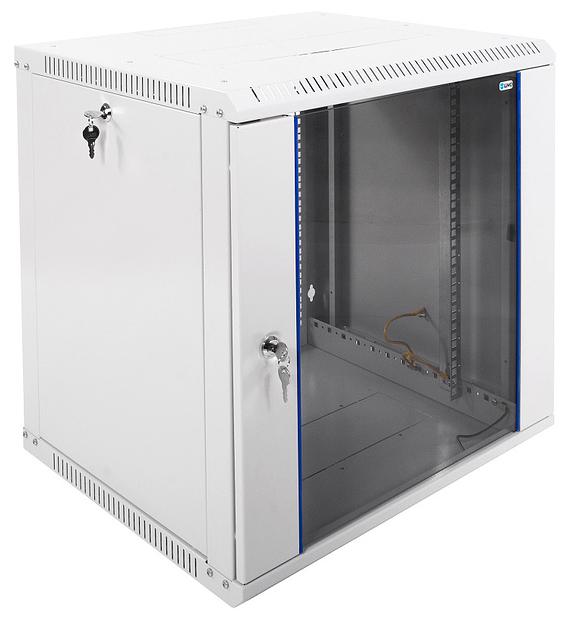 Шкаф коммутационный ЦМО ШРН-ЭКОНОМ (ШРН-Э-12.500-9005) настенный 12U 600x520мм пер.дв.стекл 75кг черный 470мм фото 1