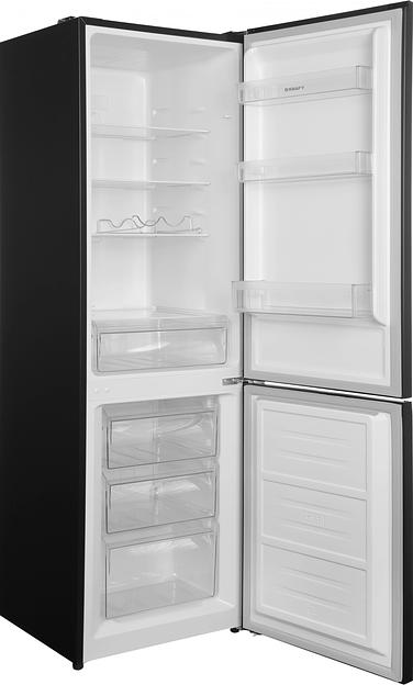 Холодильник Kraft KF-NF293D графит двухкамерный 201/61л морозилка снизу фото 2