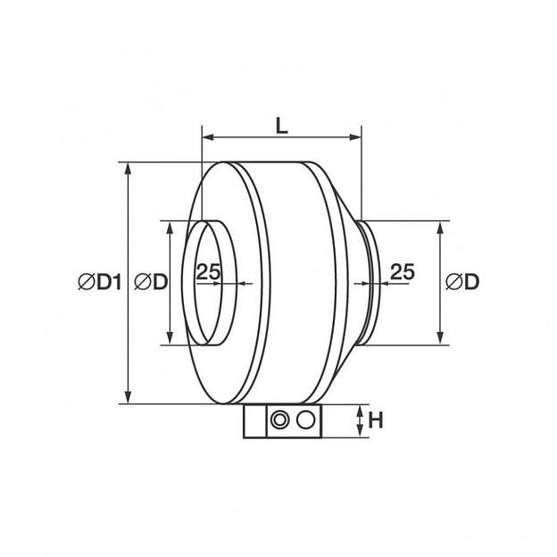 Вентилятор канальный TUBE-100 XL круглый 100 мм фото 2