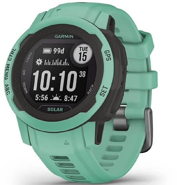 Смарт-часы Garmin Instinct 2S Solar Tactical 20мм 1.3" AMOLED корп.черный/мятный силикон рем.мятный (010-02564-02) фото 1