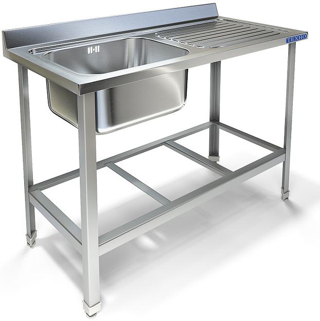 Ванна моечная цельнотянутая с крылом ВМ-39/668Л (1400x800x850 мм) фото 1