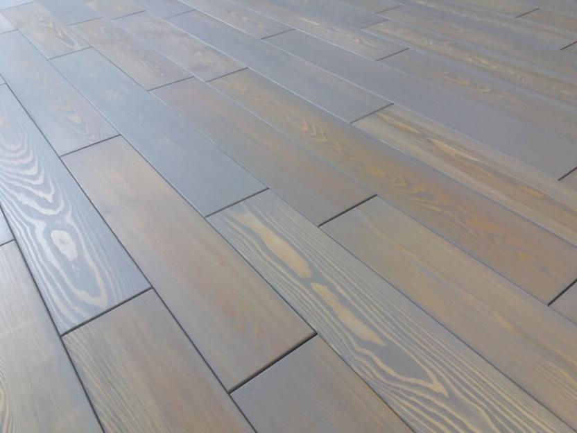 Серебро, массивная доска, лиственница, 15 мм, рустик, масло, 1.97 м2 фото 1