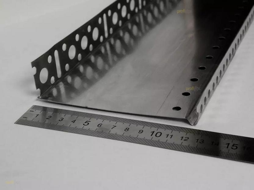 Цокольный опорный профиль алюминиевый 120 мм с перфорацией и капельником, толщина 0,65 мм ProfiGips 2,5 м ОПТ фото 3