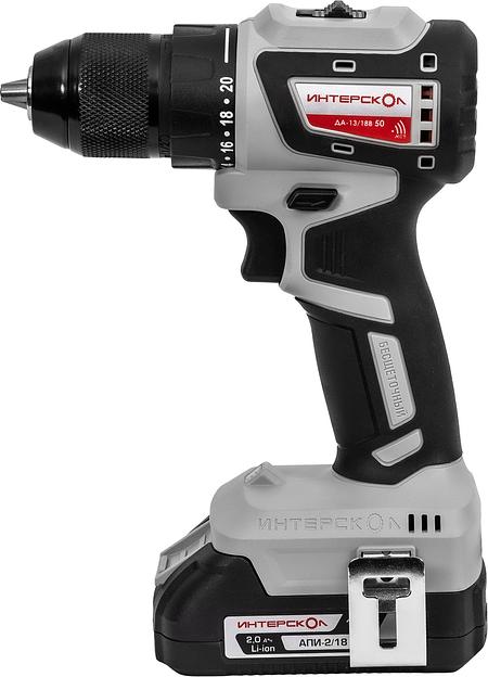 Дрель-шуруповерт Интерскол ДА-13/18В 50 аккум. патрон:быстрозажимной (кейс в комплекте) (776.2.2.79) фото 2