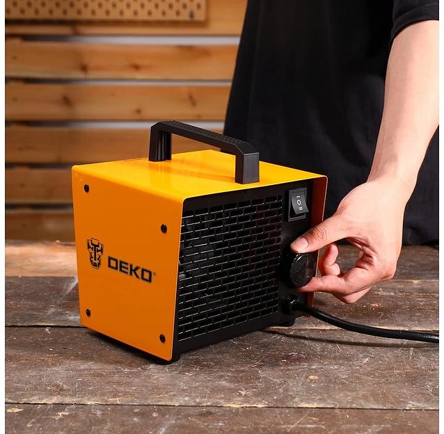 Тепловая пушка электрическая Deko DKIH3400 3400Вт оранжевый фото 6