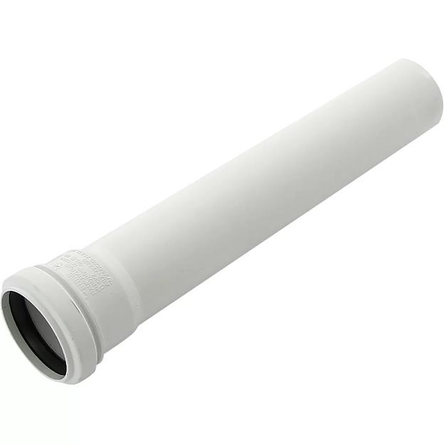 Труба канализационная 32x500 мм НТЕМw однораструбная, белая фото 1