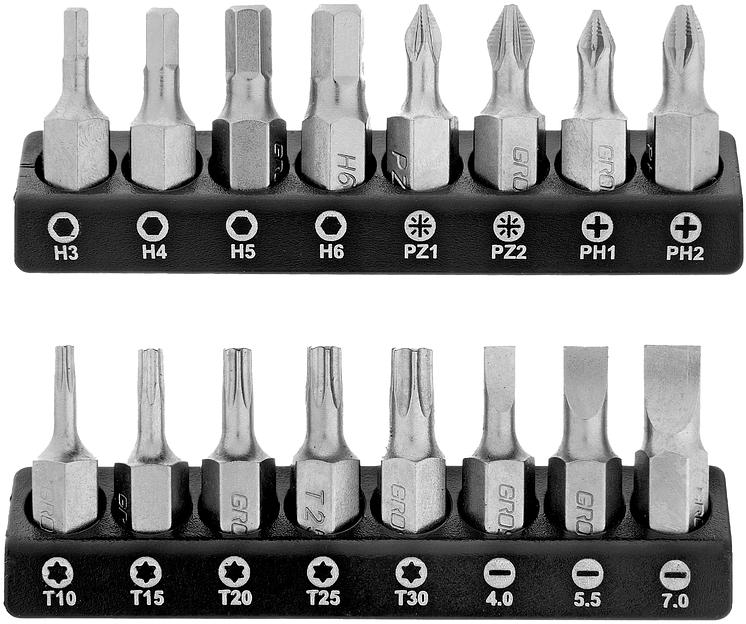 Набор торцевых GROSS головок, трещотка 120 зубьев, 36 предметов 14144 фото 9
