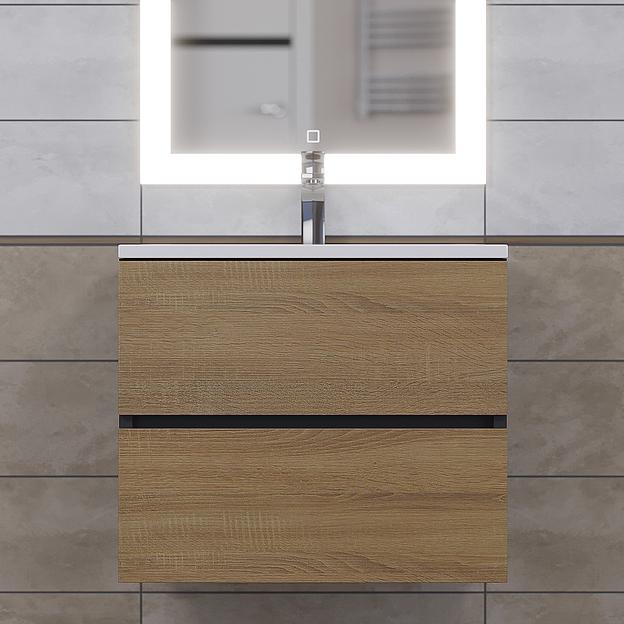 Раковина для ванной полувстраиваемая Uperwood Barsa, 60 см, прямоугольная, белая фото 6