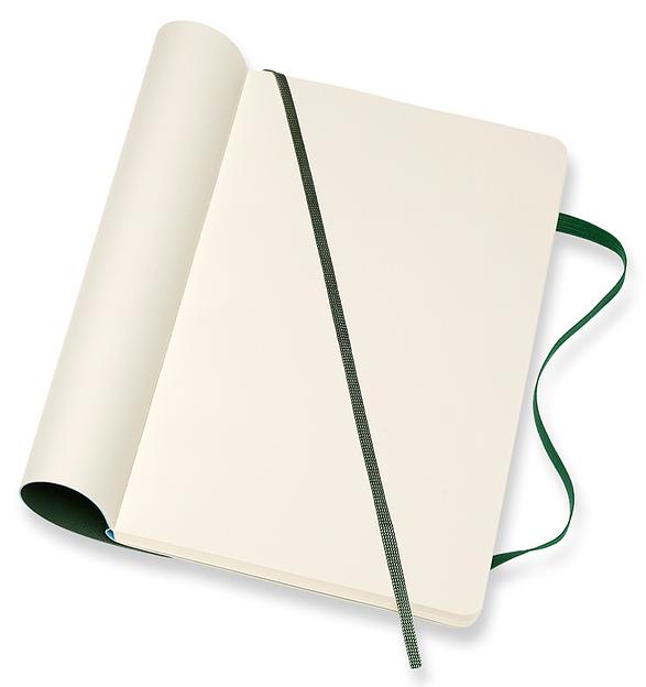 Блокнот Moleskine CLASSIC SOFT QP618K15 Large 130х210мм 192стр. нелинованный мягкая обложка зеленый фото 3
