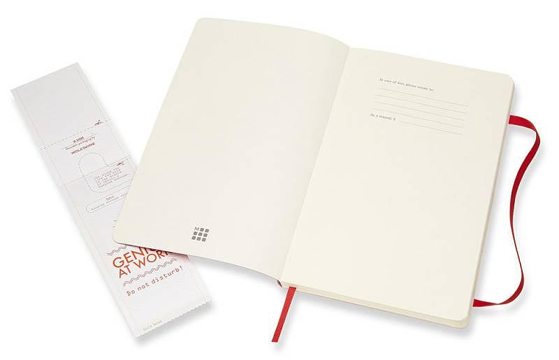 Блокнот Moleskine CLASSIC SOFT QP618F2 Large 130х210мм 192стр. нелинованный мягкая обложка красный фото 3