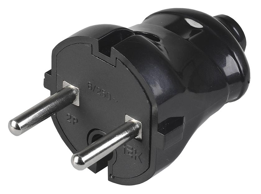 Iek EVP20-06-01-K02 ВПп20-02-Ст Вилка разборная прямая без з/к 6А черная фото 1