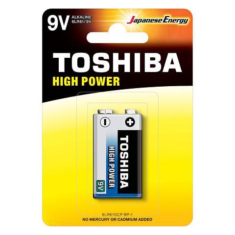 Батарейка Toshiba High Power, 9V 6LR61GCP BP-1 фото 1
