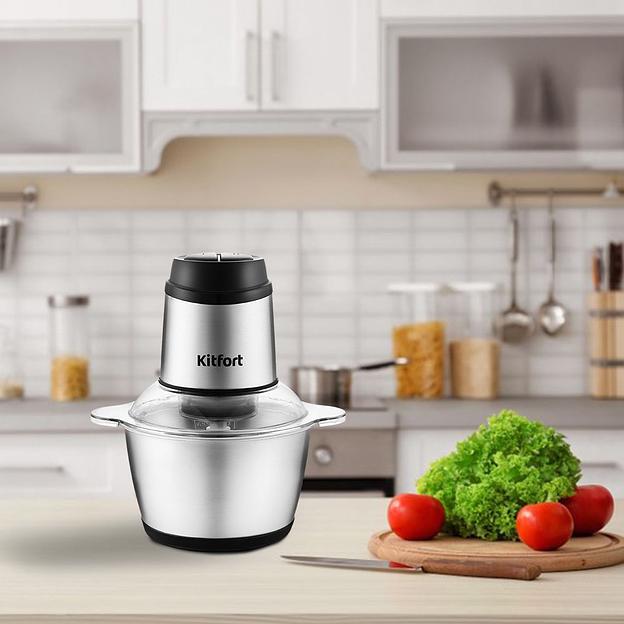 Измельчитель электрический Kitfort КТ-3025 2л. 250Вт серебристый фото 6