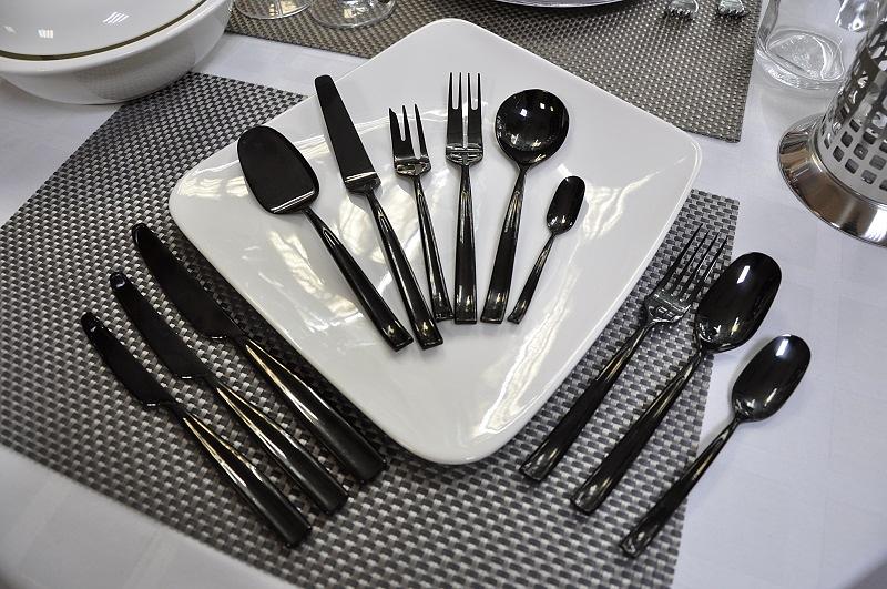 Ложка столовая Инфинито Блэк 18/10 3 мм 21 см. Pinti /12/ фото 1