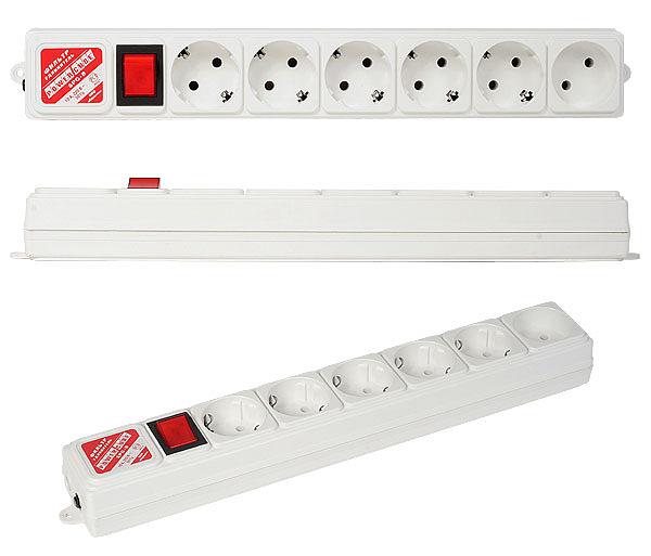 Сетевой фильтр Power Cube B, 1.9м, 5+1 розетка, серый (SPG(5+1)-B-6) фото 1