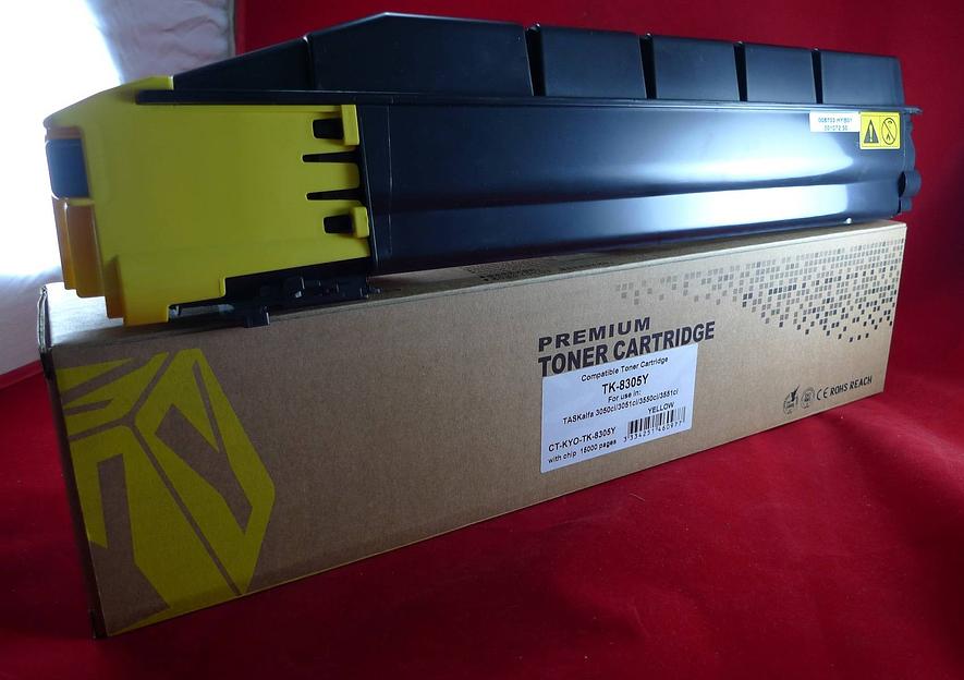 Тонер-картридж для Kyocera TASKalfa 3050ci/3051ci/3550ci/3551ci TK-8305Y yellow 15K ELP Imaging® фото 2