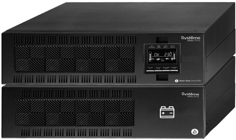 Источник бесперебойного питания Systeme Electriс Smart-Save Online SRV, 10000VA/9000W, On-Line, Extended-run, Rack 6U(Tower convertible), LCD, Out: Hardwire, SNMP Intelligent Slot, USB, RS-232 (SRVSE10KRTXLI6U) фото 1