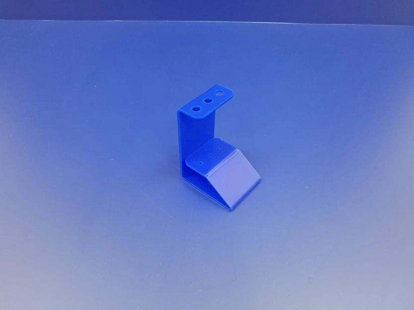 Подставка для ручек карандашей кистей 3 секции.(вертикальное размещение, место для логотипа, синяя) фото 4