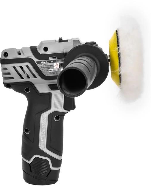 Полировальная машина Интерскол АПМ-76/12Э 8300об/мин рез.шпин.:M8 d=76мм (806.2.2.70) фото 3