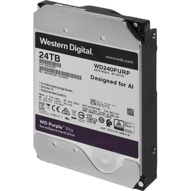 Жесткий диск Western Digital Purple Pro WD240PURP 24ТБ 3,5" 7200RPM 287MB (SATA III) фото 3