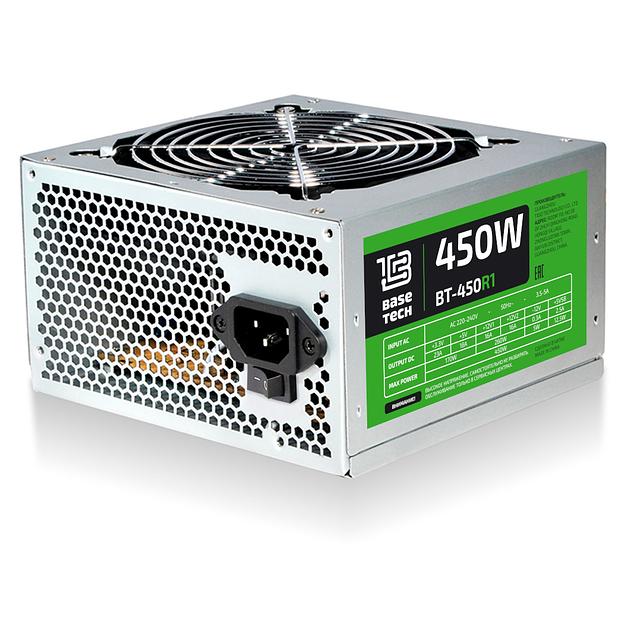 Блок питания ATX BaseTech R1, 450W, Bulk (BT-450R1) фото 1