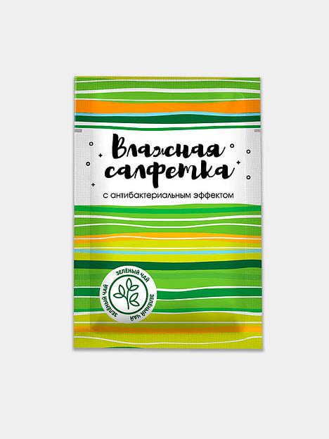 Влажная салфетка с антибактериальным эффектом 80х55 ОПТ фото 5
