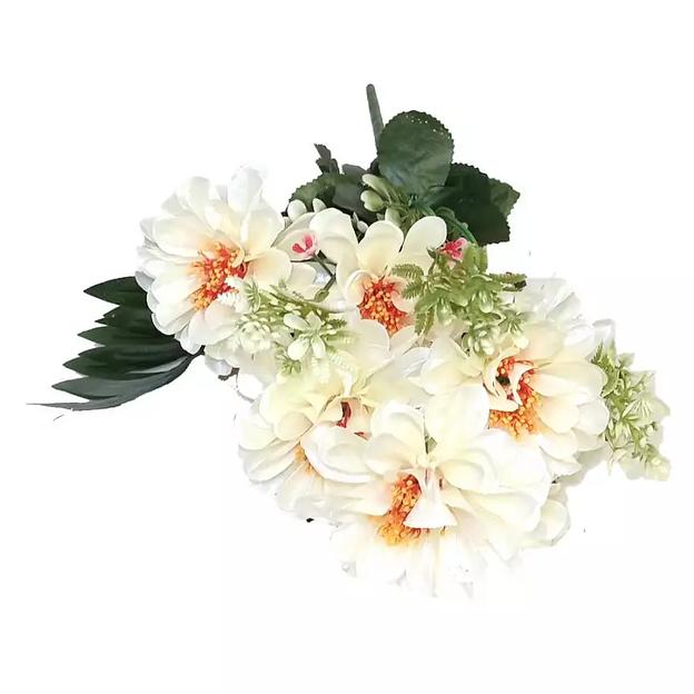 Букет георгинов 7 голов 3 пальмы 3 добавки 55см фото 1