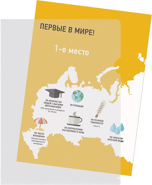 Папка-уголок Silwerhof Eco SE-E120/CLEAR тисненый A4 пластик 0.12мм прозрачный фото 3