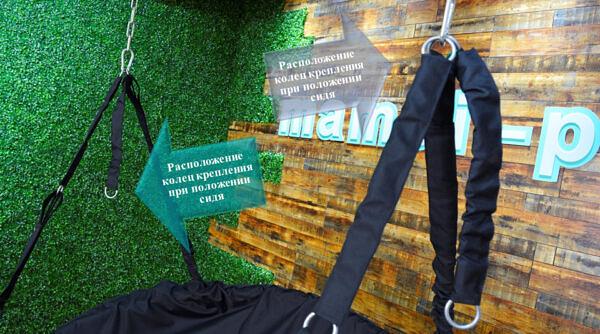 Подвесной диван «Комфорт» черный и темно-зеленый фото 4