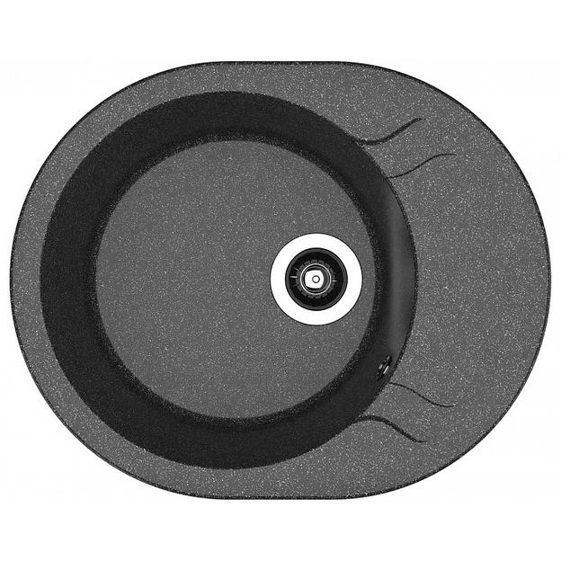 Мойка "Берта 580" (580х470х217), черный фото 1