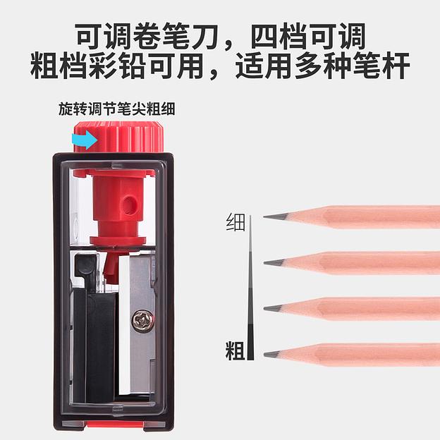 Точилка для карандашей ручная Deli 68660 1 отверстие пластик ассорти фото 2