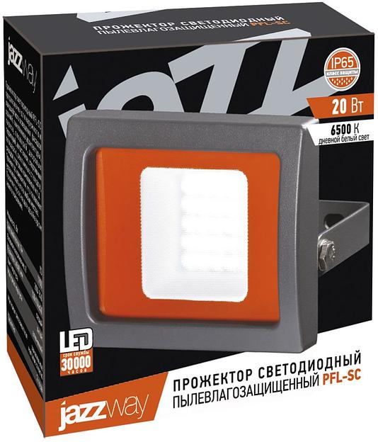 Прожектор уличный Jazzway PFL-SC 5004887 светодиодный 20Вт корп.алюм.серый фото 2