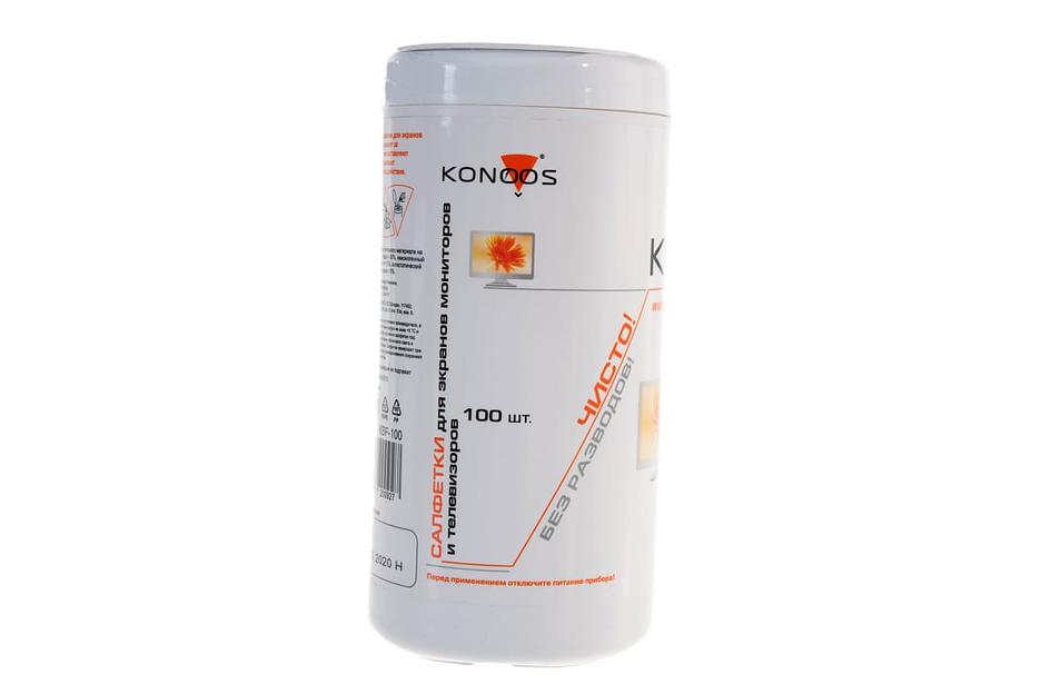 Konoos KBF-100 Салфетки для ЖК-экранов в банке, 100 шт. фото 3