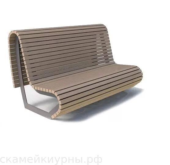 Металлическая скамейка парковая «Новая волна» ОПТ фото 1