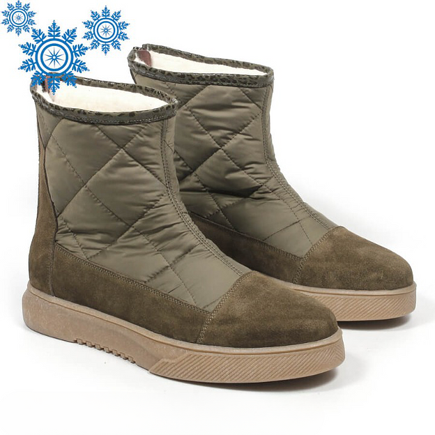 Зимние ботинки TAIS на шерстяной подкладке, арт.MT480-Ш хаки ОПТ фото 1