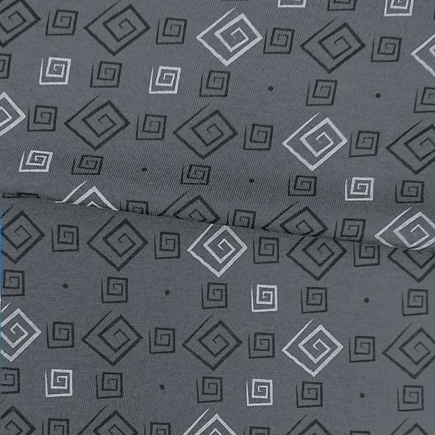 Кулирная гладь хлопок 100 % с рисунком Ромбы 3D фото 1