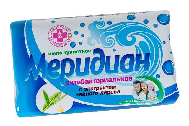 Мыло туалетное Меридиан «Антибактериальное с экстрактом чайного дерева» фото 1