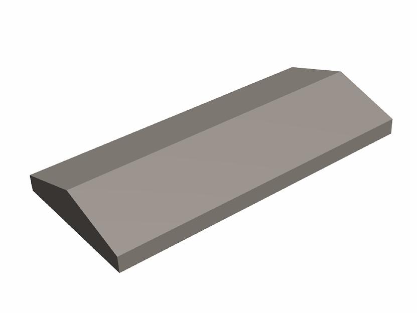 Бетонный козырек для заборов, двускатный 500х180х50 мм ОПТ фото 1