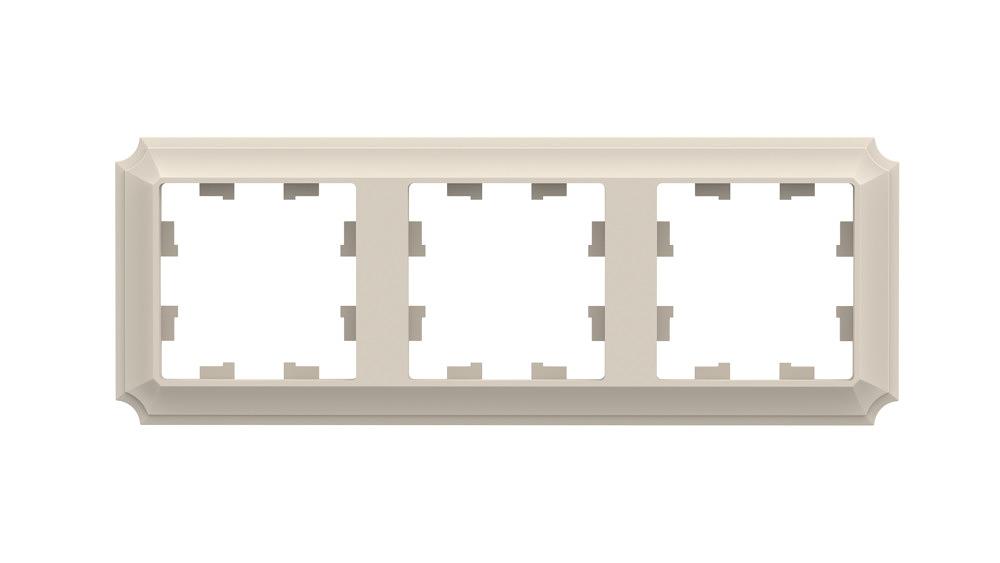 ATLASDESIGN ANTIQUE 3-постовая рамка, универсальная, БЕЖЕВЫЙ фото 1