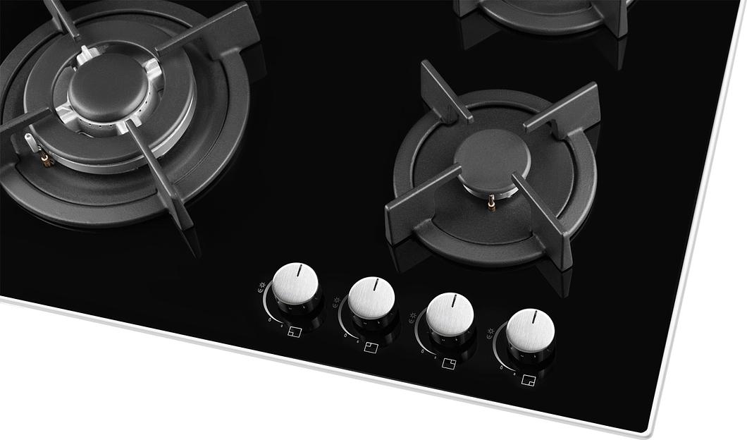 Газовая варочная поверхность Weissgauff HGG 640 BG Nano черный фото 4