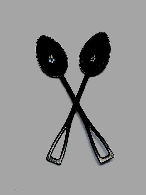 Ложка чайная одноразовая черная ОПТ фото 4