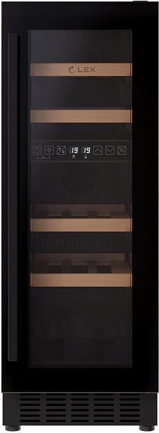 Винный шкаф Lex LWD3017BL dual zone 1-нокамерн. черный фото 5
